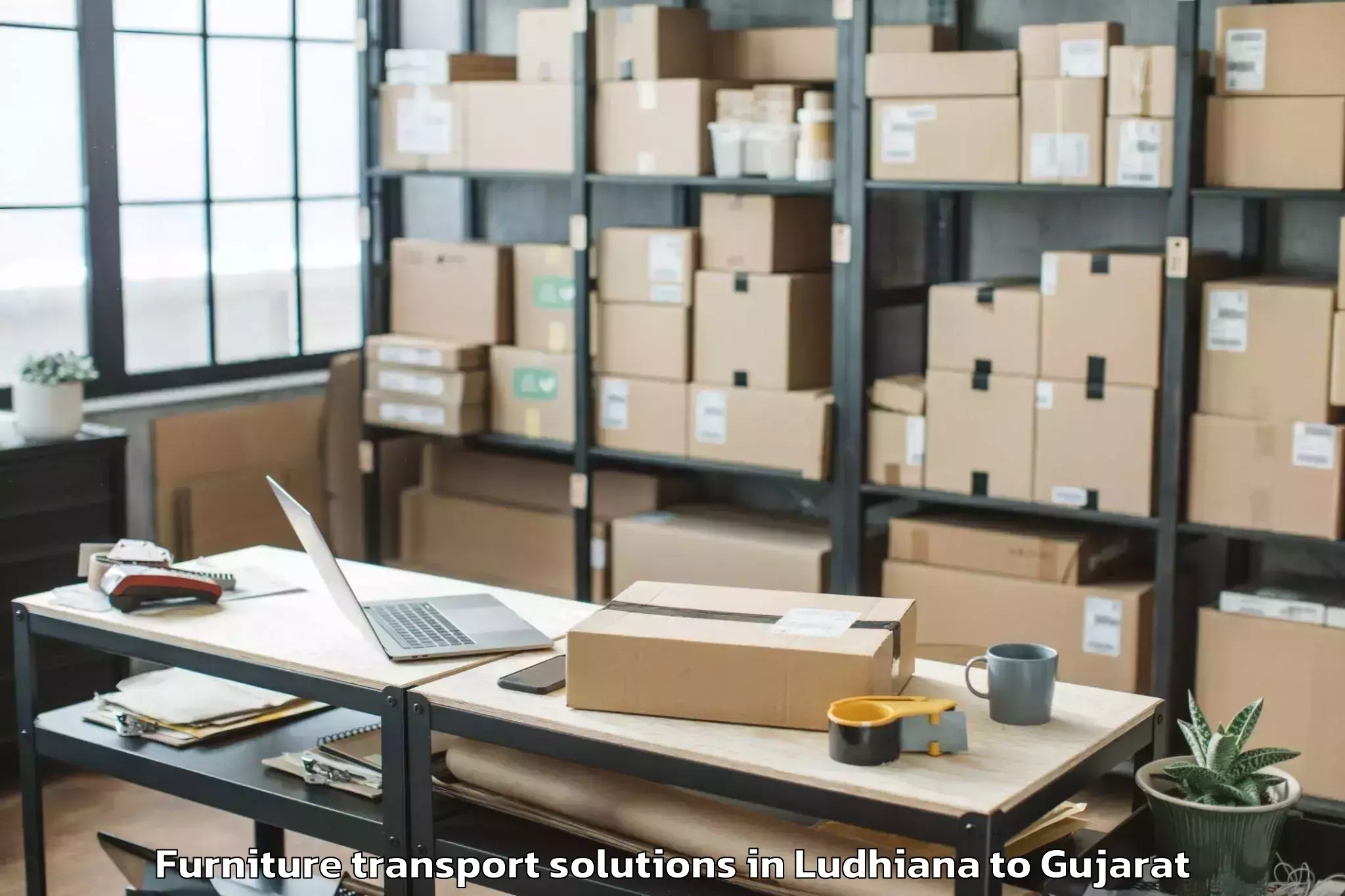 Hassle-Free Ludhiana to Kalavad Furniture Transport Solutions